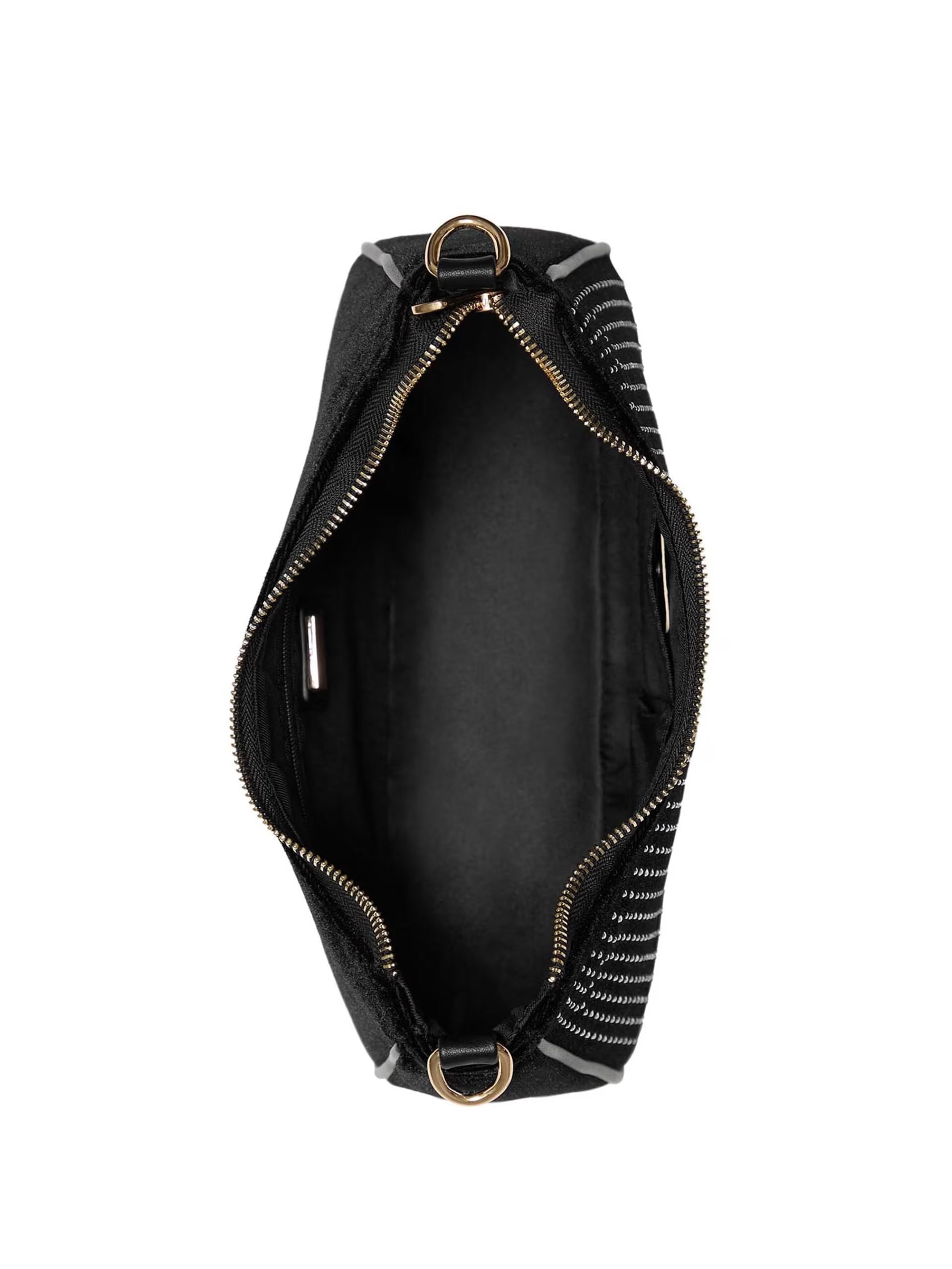 Guess Holly Velvet Shoulder Bag- Black Velvet