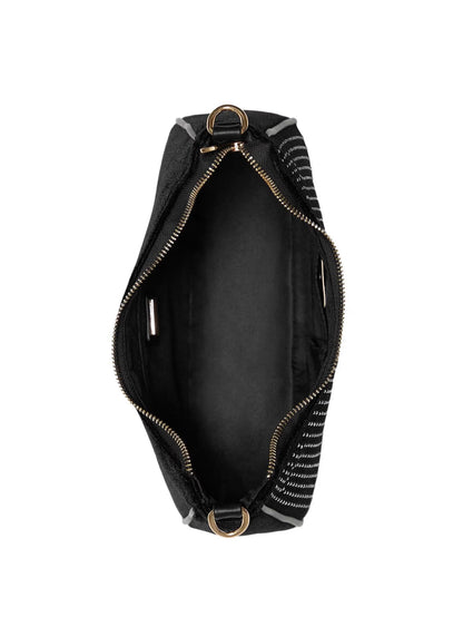 Guess Holly Velvet Shoulder Bag- Black Velvet