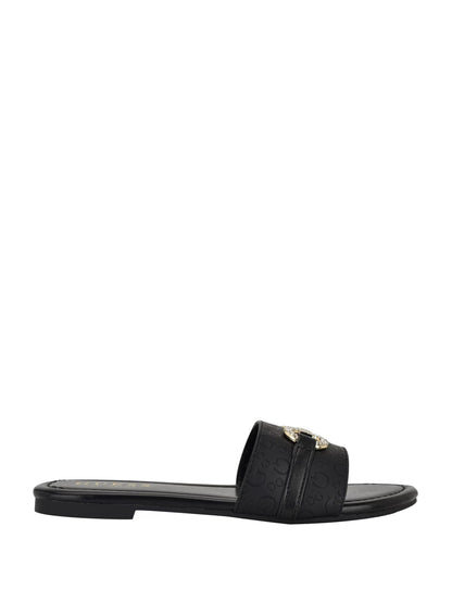 Guess Lamera Logo Slide Sandals- Black (6)
