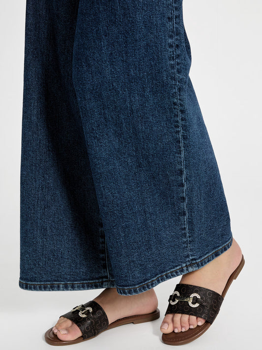 Guess Lamera Logo Slide Sandals-  Brown (7)