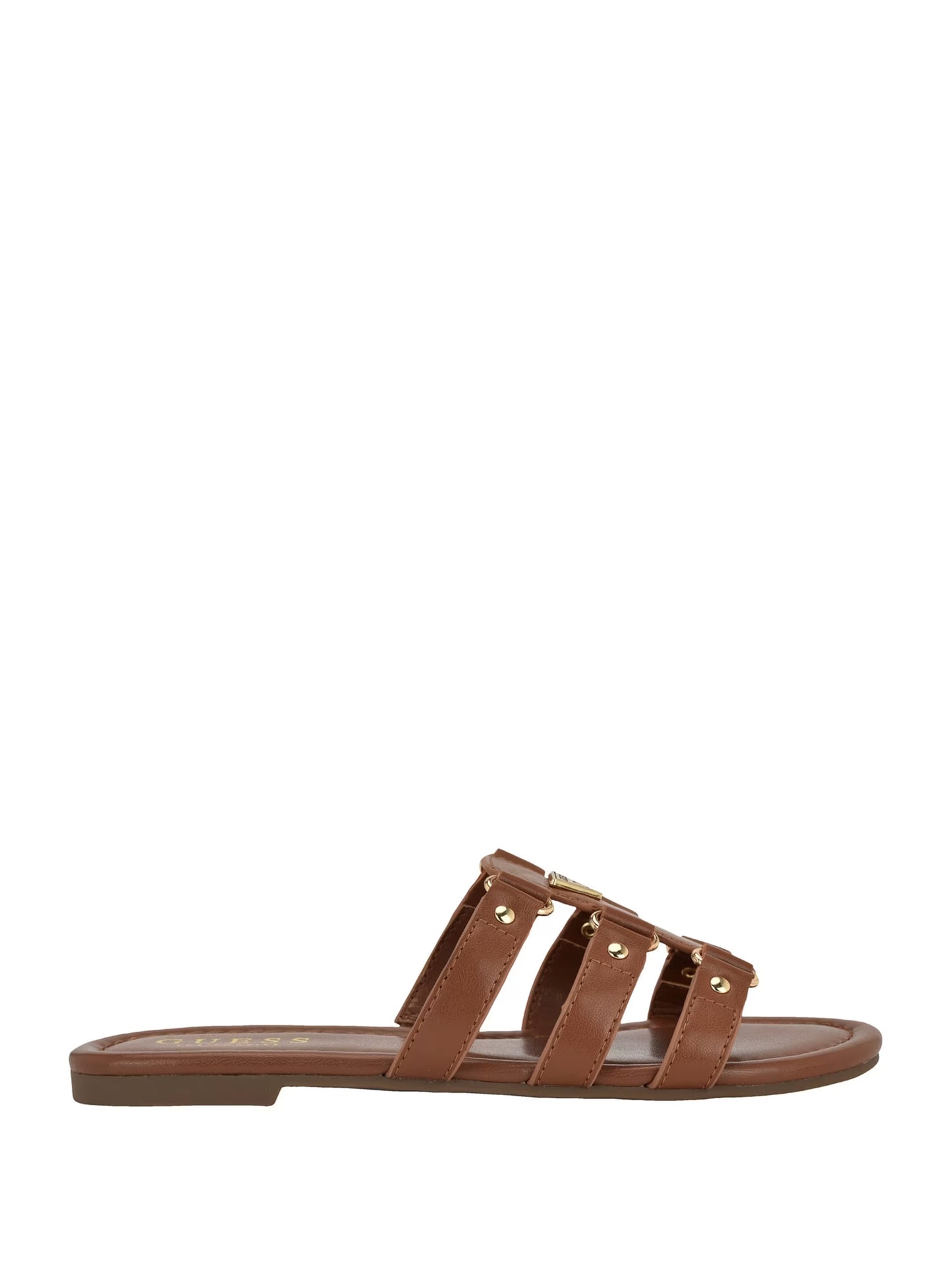 Guess Leania Gladiator Slide Sandals- Brown US 7