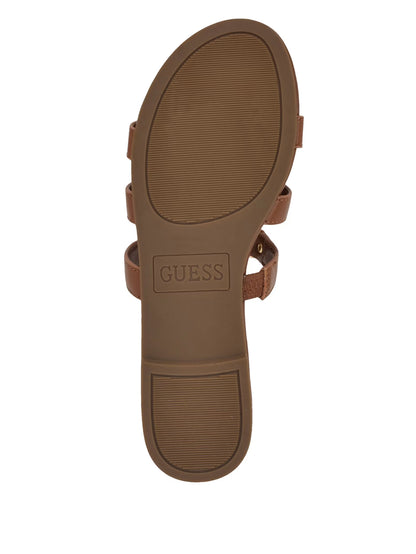 Guess Leania Gladiator Slide Sandals- Brown US 7