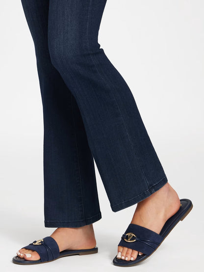 Guess Lynzy Logo Beach Slides Sandals- Blue (7)