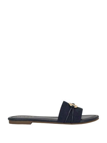 Guess Lynzy Logo Beach Slides Sandals- Blue (7)