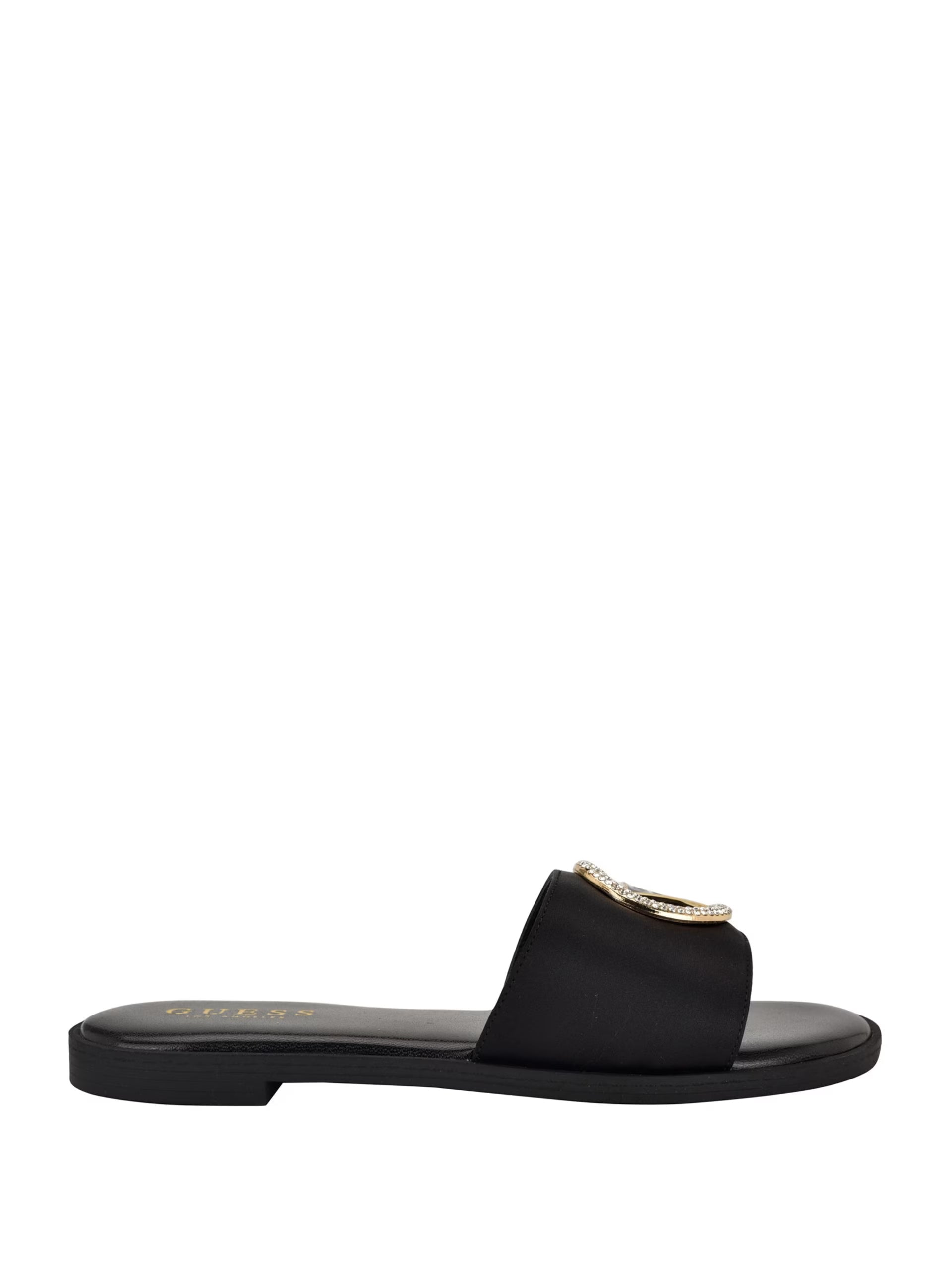 Guess Mirria Embellished Slide Sandals- Black US 7