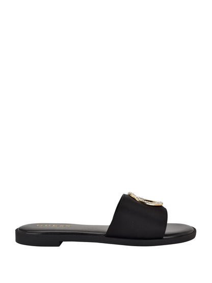 Guess Mirria Embellished Slide Sandals- Black US 7