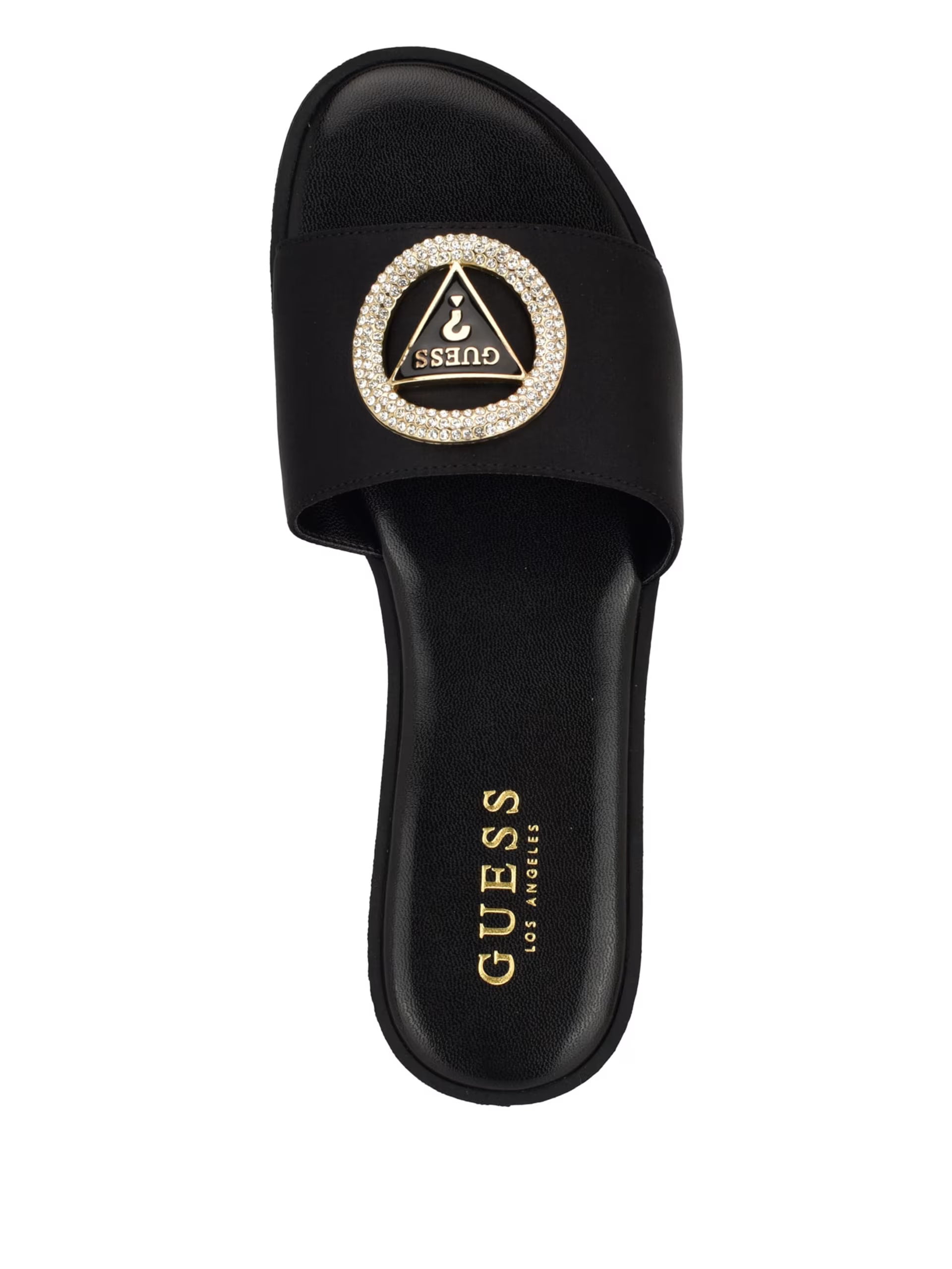 Guess Mirria Embellished Slide Sandals- Black US 7