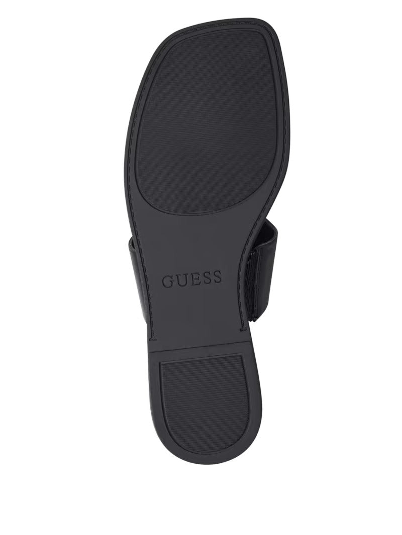 Guess Rosy Bling T-Strap Sandals- Black (US 7)