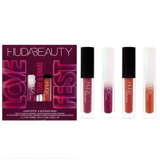 Huda Beauty Lovefest Tear and Share Lip Quad Set