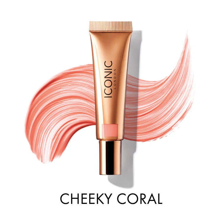 Iconic London Sheer Blush- Cheeky Coral 12.5ml