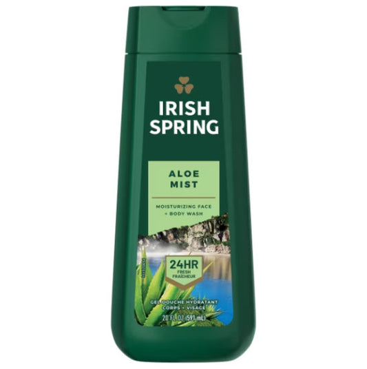 Irish Spring Aloe Mist Moisturizing Face & Body Wash 591ml