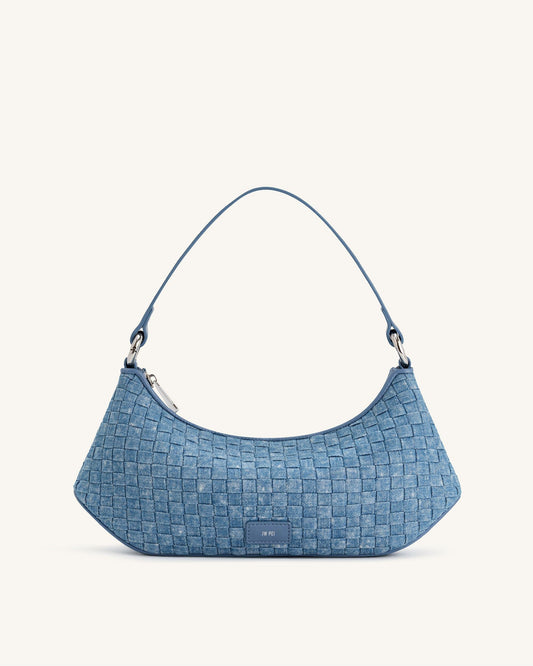 JE PEI Lily Shoulder Bag- Blue Denim Weave