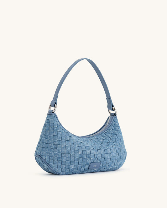 JE PEI Lily Shoulder Bag- Blue Denim Weave
