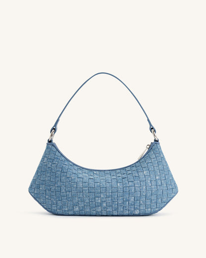 JE PEI Lily Shoulder Bag- Blue Denim Weave