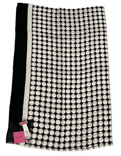 Kate Spade Dance Floor Polka Dot Scarf- Black