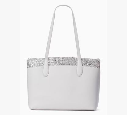 Kate Spade Flash Glitter Satchel Bag- Grey