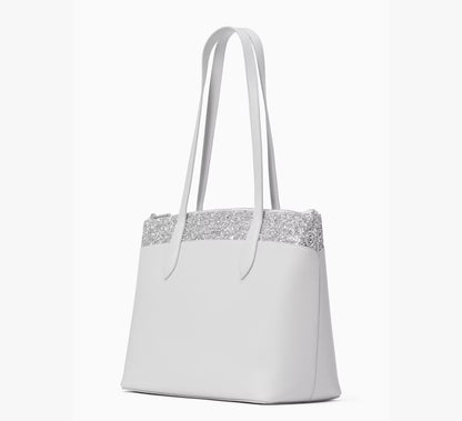 Kate Spade Flash Glitter Satchel Bag- Grey
