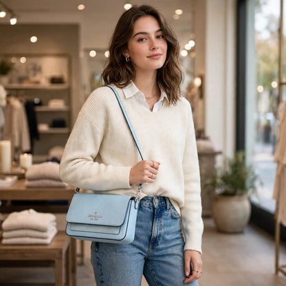 Kate Spade Glimmer Boxed Crossbody Duo- Frosty Sky