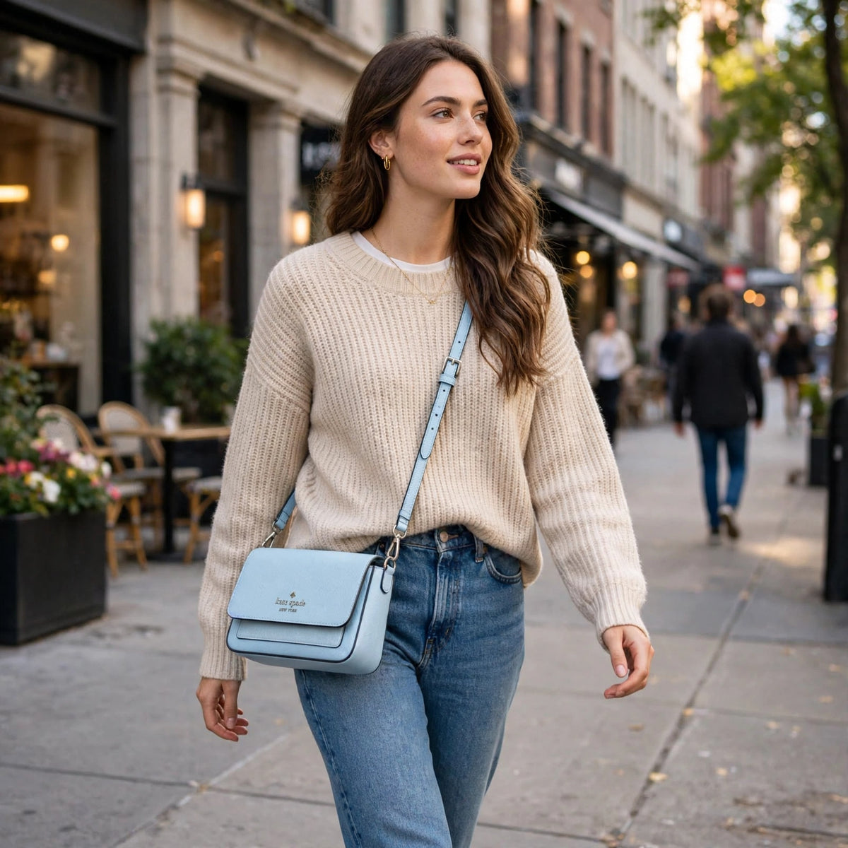 Kate Spade Glimmer Boxed Crossbody Duo- Frosty Sky