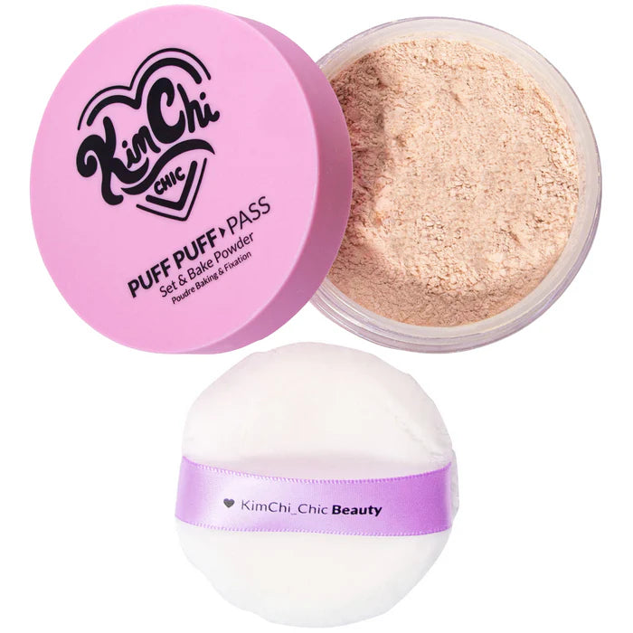 Kimchi Chic Beauty Puff Puff Pass Set & Bake Powder - 03 Translucent