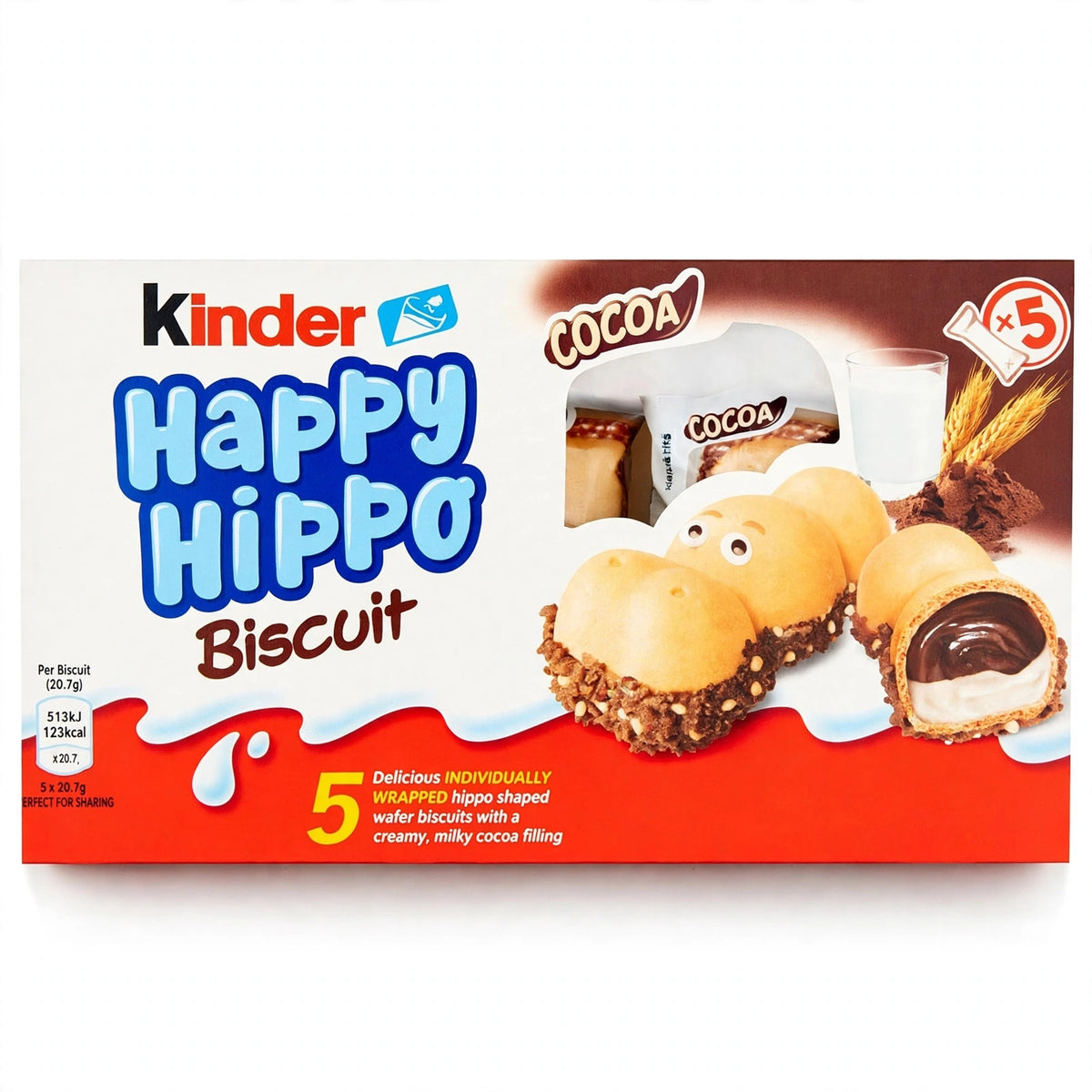 Kinder Happy Hippo Chocolate (5 Pack) 103g