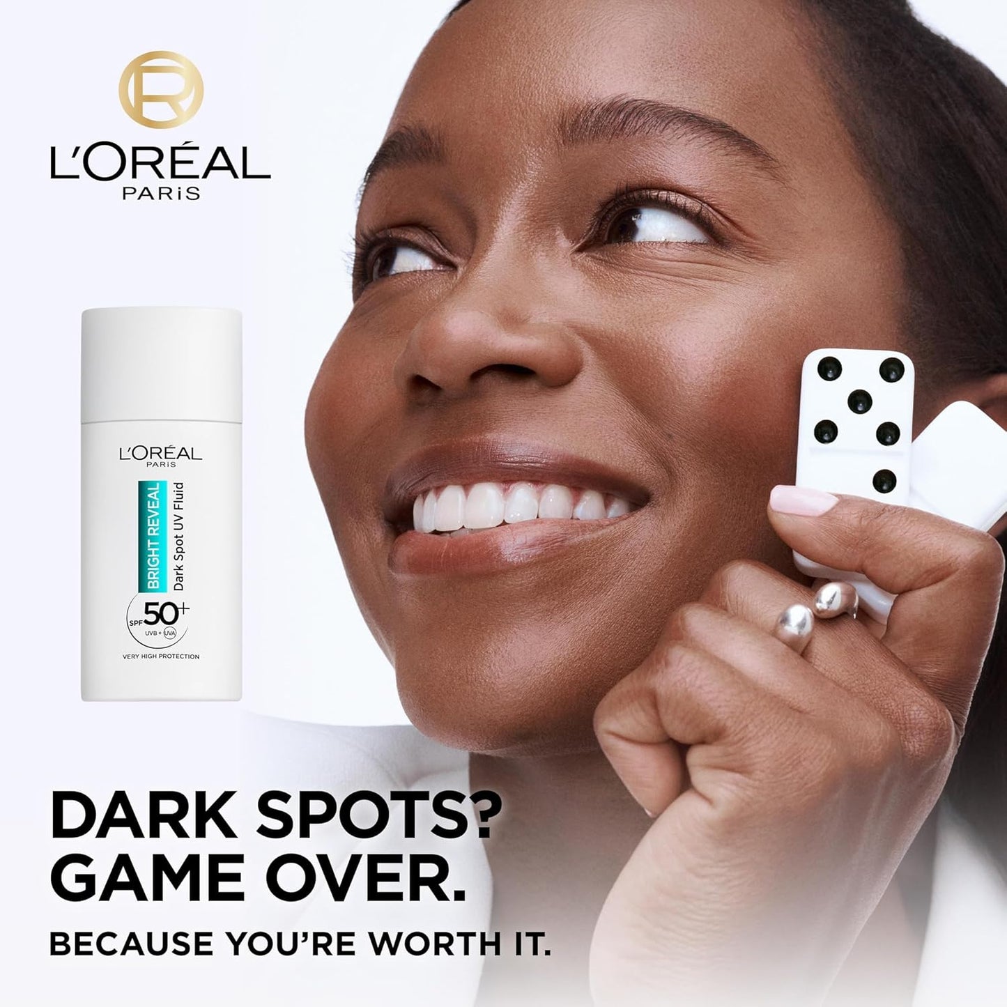 L'Oreal Bright Reveal Dark Spot UV Fluid SPF50+ with Niacinamide 50ml