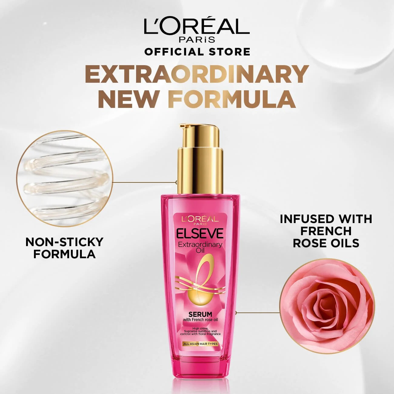 L'Oreal Elseve Extraordinary Oil Serum with French Rose Oil 100ml