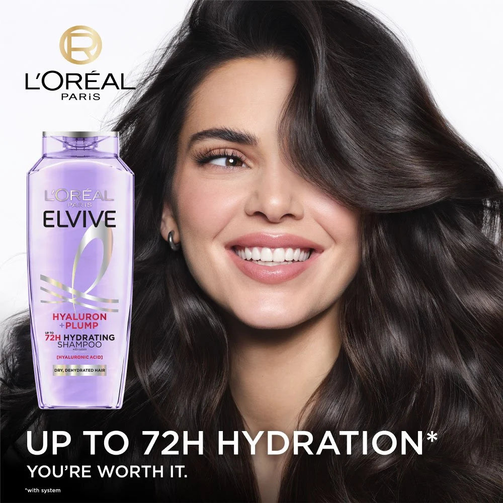 L'Oreal Hyaluron + Plump 72H Hydrating Shampoo 375ml