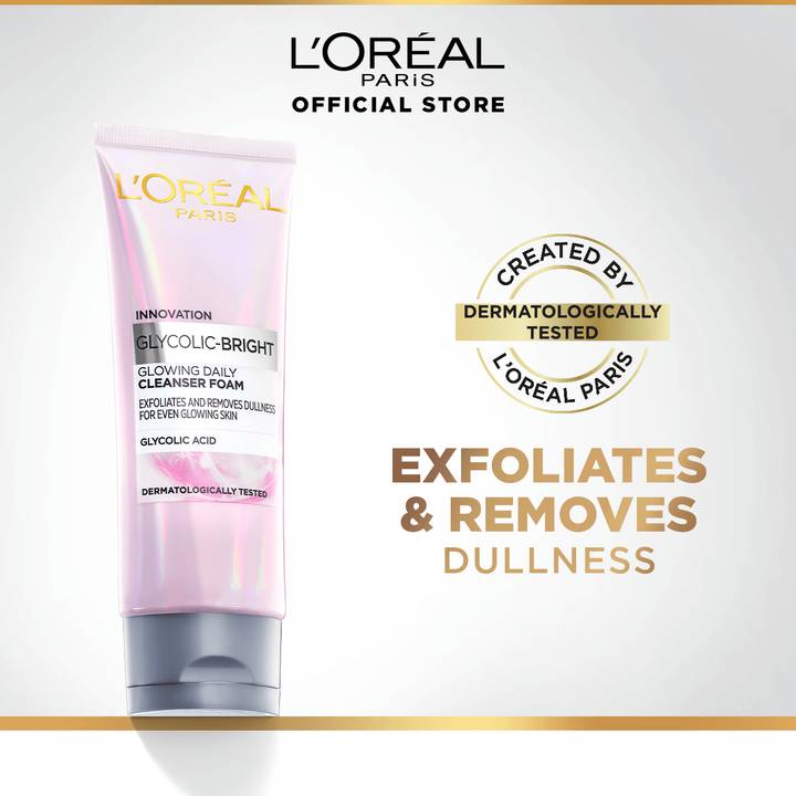 L'Oreal Paris Innovation Glycolic Bright Glowing Daily Cleanser Foam 100ml