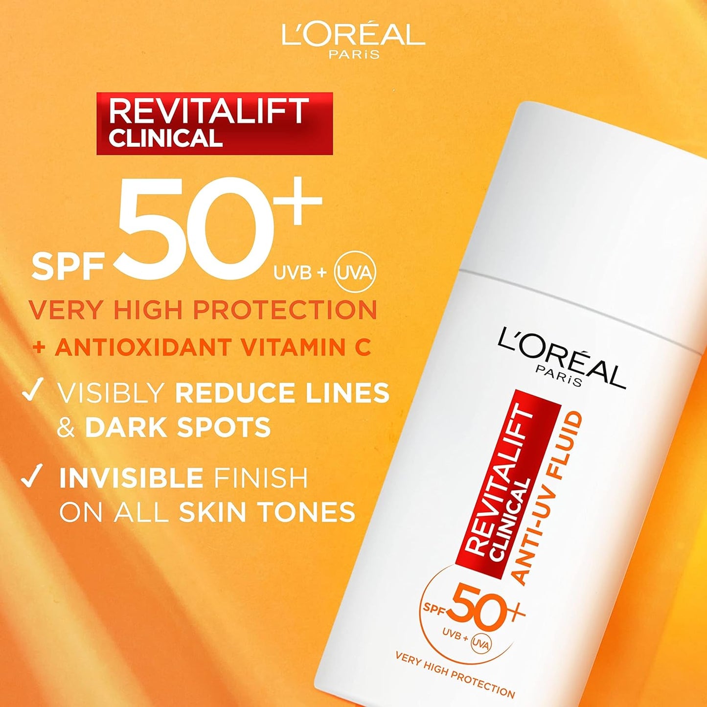 L'Oreal Paris Revitalift Clinical SPF50+Vitamin C Daily Anti-UV Fluid 50ml