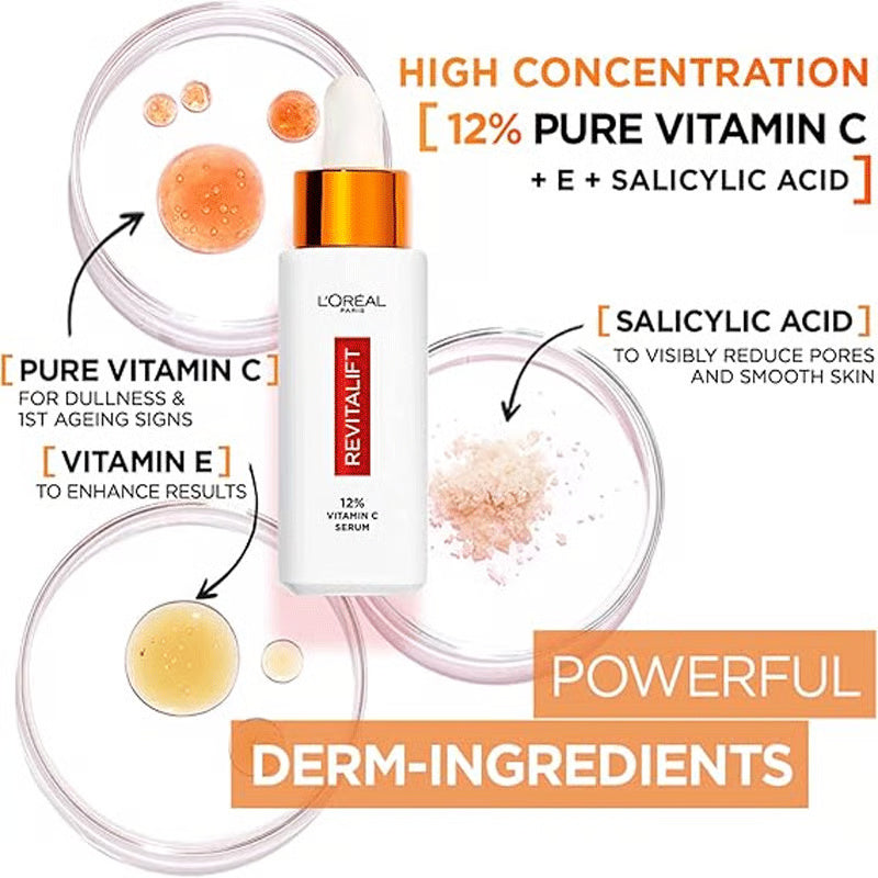 L'Oreal Paris Revitalift Pure Vitamin C Brightening Face Serum 30ml