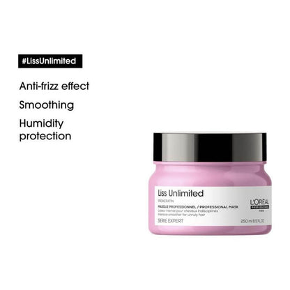 L'Oreal Professionnel Liss Unlimited Hair Mask with Pro-Keratin 250ml
