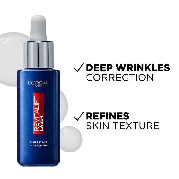 L'Oreal Revitalift Laser Pure Retinol Deep Wrinkle Night Serum 30ml