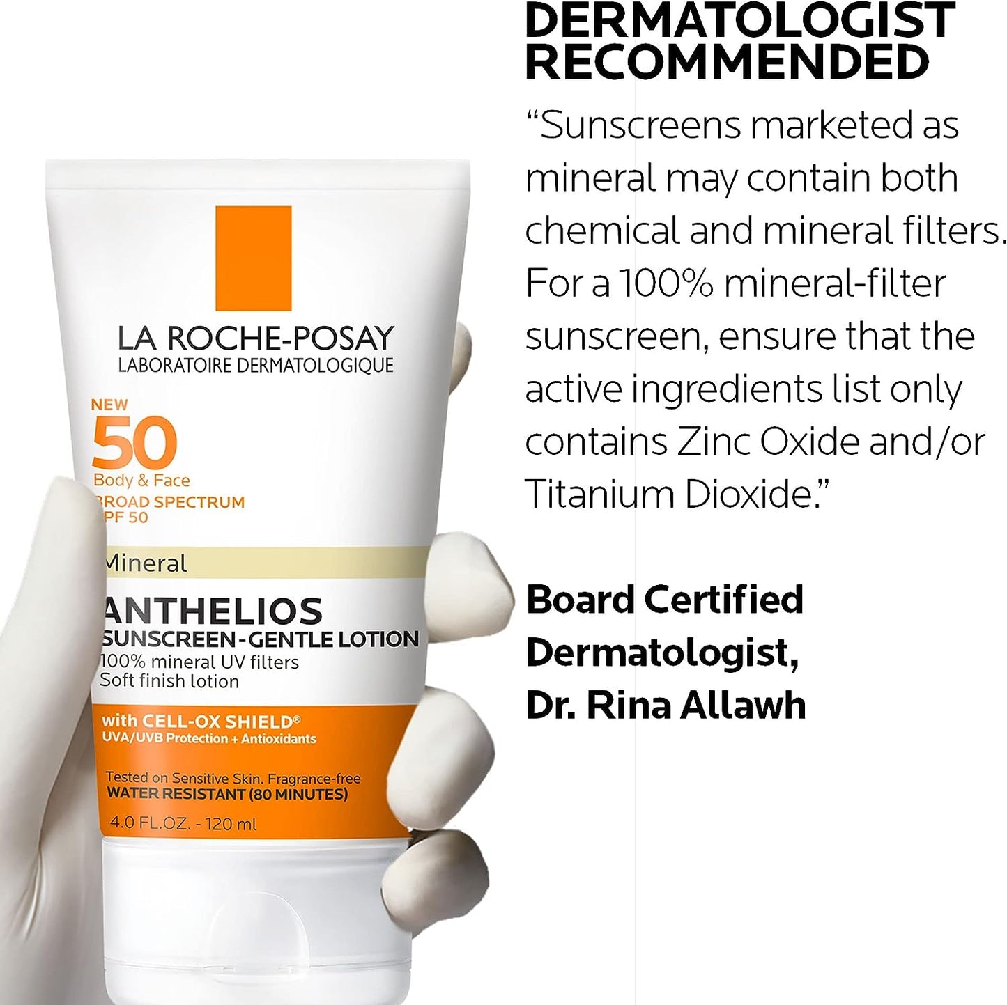 La Roche-Posay Anthelios Mineral Sunscreen- Gentle Lotion Spf50, 90ml