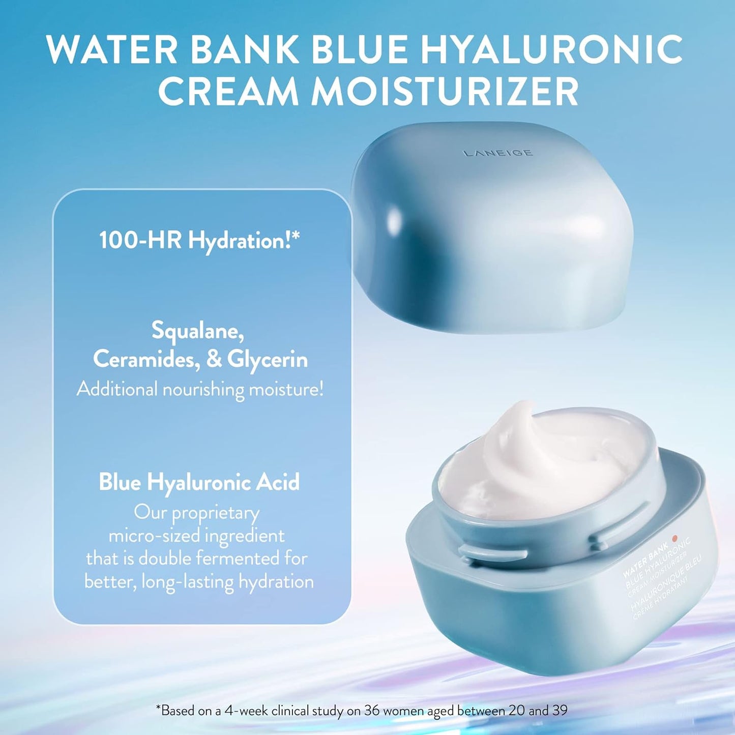 Laneige Water Bank Blue Hyaluronic Cream Moisturizer 50ml