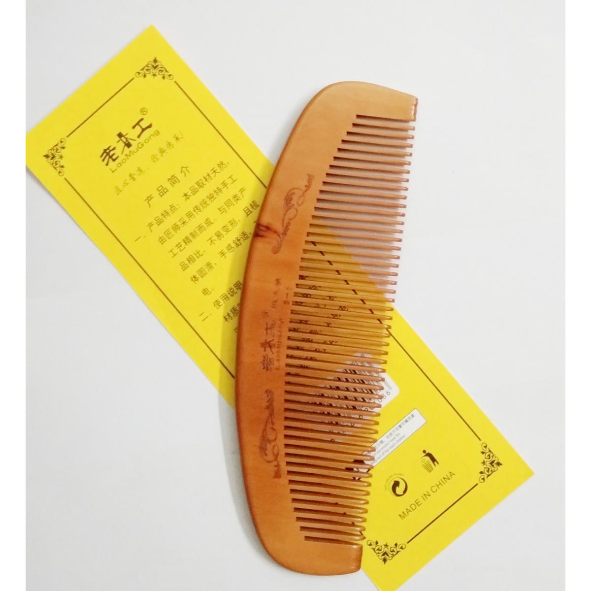 LaoMuGong Wooden Hair Comb 1pc