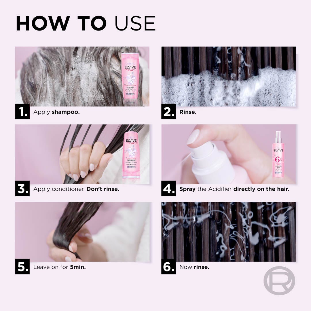 L'Oreal Elseve Glycolic Gloss Extra Gloss Shampoo 400ml