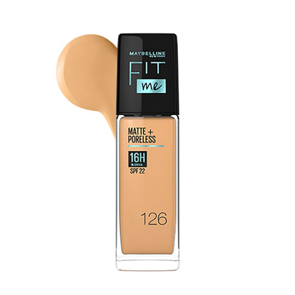 Maybelline Fit Me Matte+ Poreless Normal to Oily Foundation- 126 Light Pecan