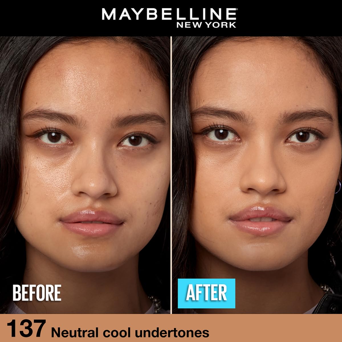 Maybelline Fit Me Matte+ Poreless Normal to Oily Foundation- 137 Golden Tan