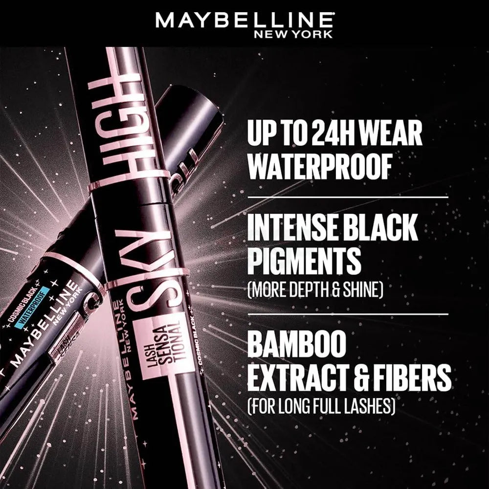 Maybelline Lash Sensational Sky High Waterproof Mascara- Cosmic Black