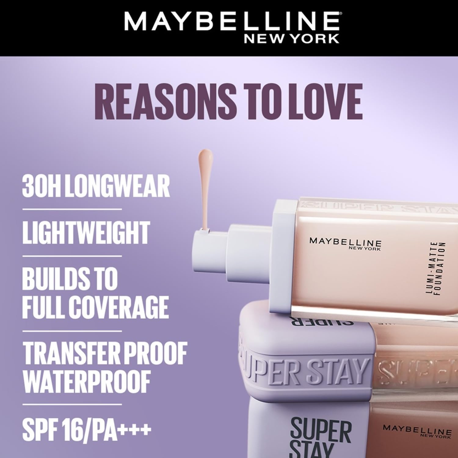 Maybelline Super Stay 30H Lumi Matte Foundation