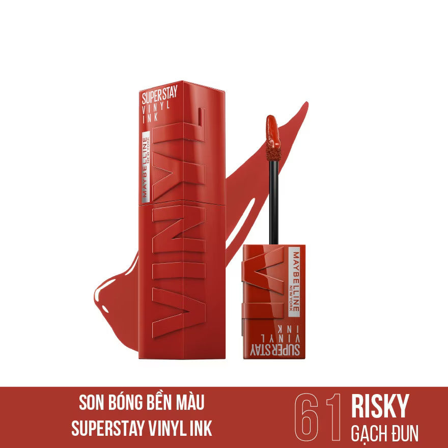 Maybelline Super Stay Vinyl Ink Longwear Liquid Lipcolor- 61 Risky