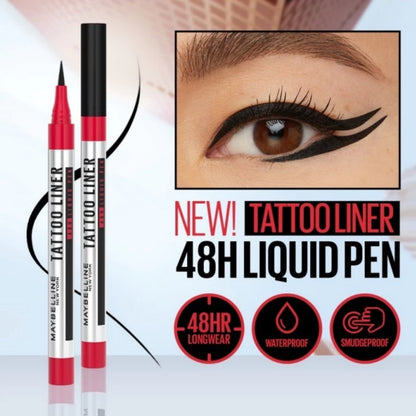 Maybelline Tattoo Liner 48H Liquid Pen Eye Liner Waterproof- Black