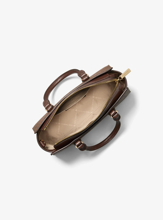 Michael Kors Arden Small Signature Logo Messenger Bag-NUTMEG