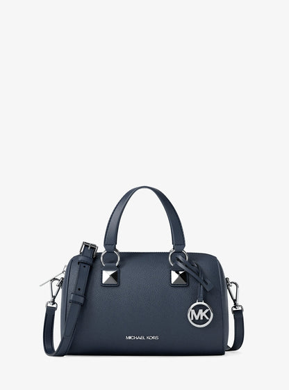Michael Kors Grayson Small Pebbled Leather Crossbody Bag– Navy