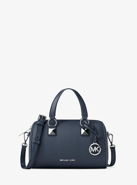 Michael Kors Grayson Small Pebbled Leather Crossbody Bag– Navy