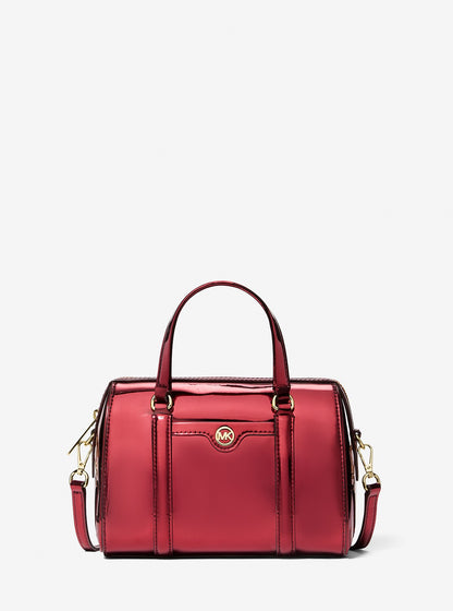 Michael Kors Jet Set Small Metallic Crossbody Bag- Cherry