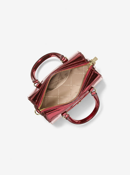 Michael Kors Jet Set Small Metallic Crossbody Bag- Cherry
