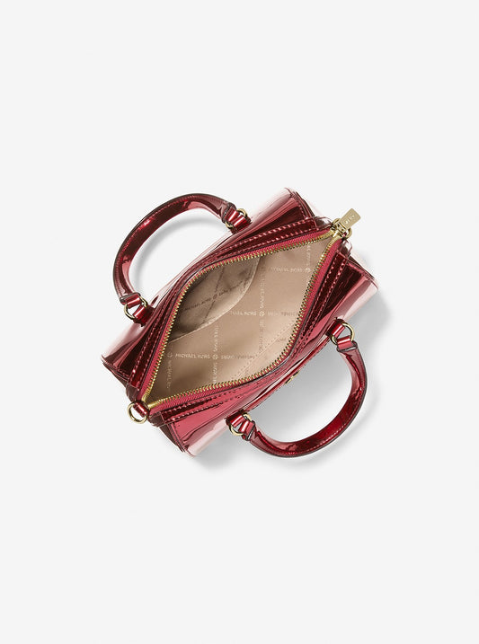 Michael Kors Jet Set Small Metallic Crossbody Bag- Cherry