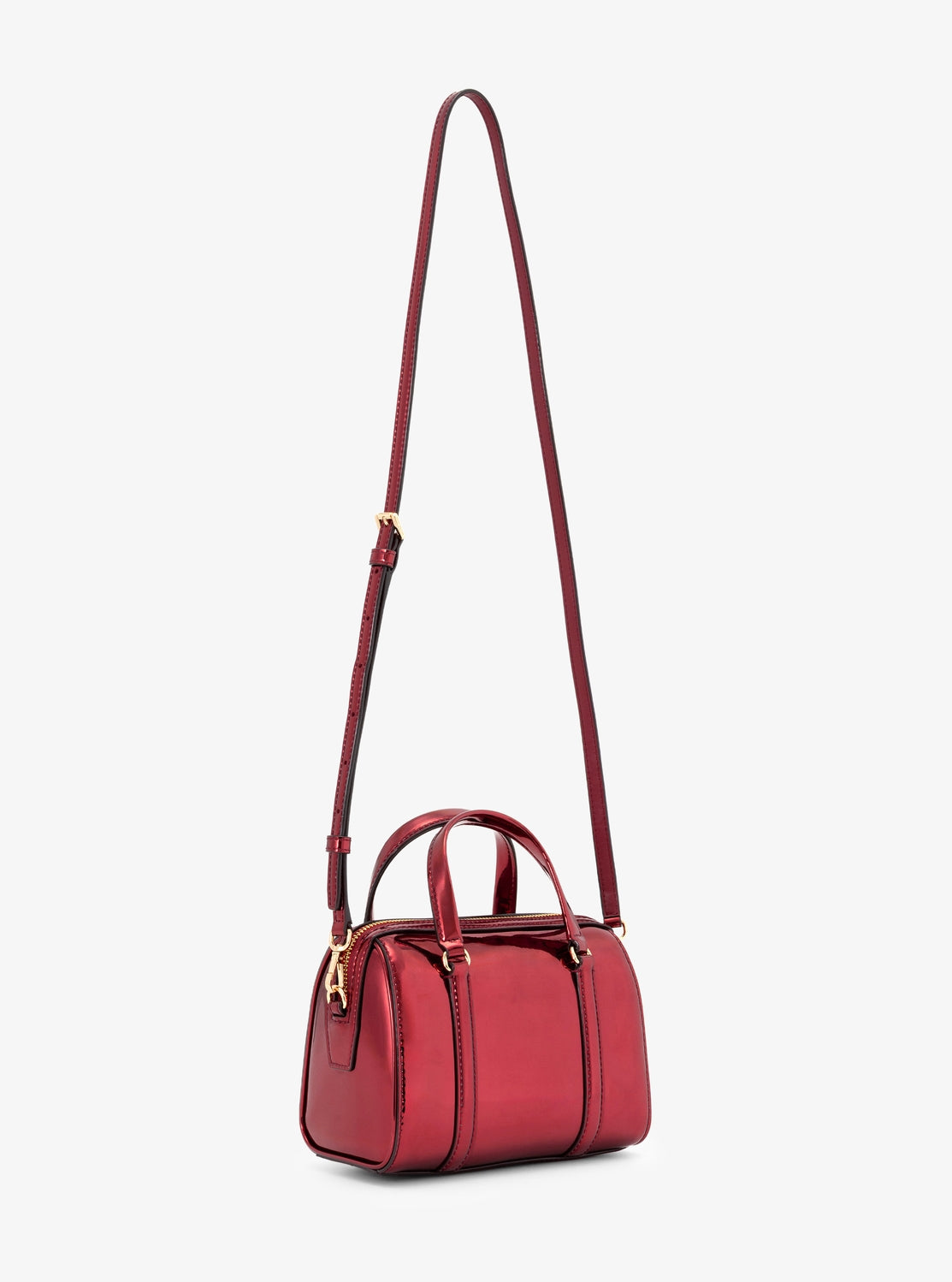 Michael Kors Jet Set Small Metallic Crossbody Bag- Cherry